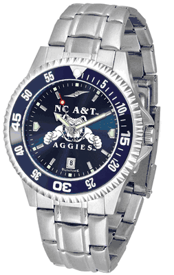 North Carolina A&T Aggies Competitor Steel AnoChrome - Color Bezel Men's Watch