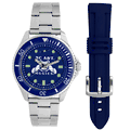 North Carolina A&T Aggies Men's Contender 2 Band Stainless Steel Watch Gift Set