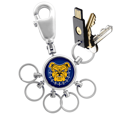 North Carolina A&T Aggies Valet Keychain with 6 Keyrings