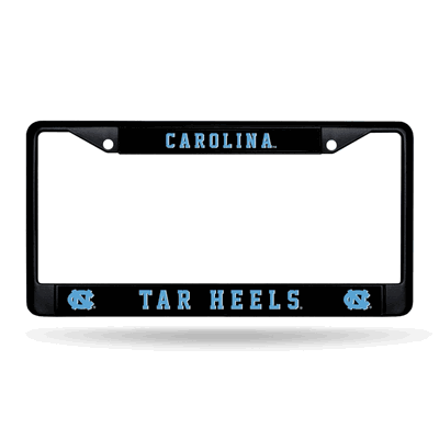 North Carolina Tar Heels Black Chrome Frame with Plastic Inserts - 12" x 6"
