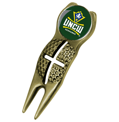 North Carolina Wilmington Seahawks Crosshairs Divot Tool - Gold