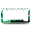 North Dakota Fighting Hawks Primary Chrome Auto License Plate Frame