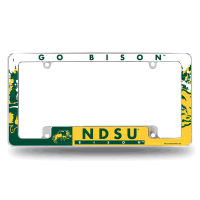 North Dakota St Bison Primary Chrome Automotive License Plate Frame