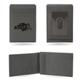 North Dakota State Bisons Gray Laser Engraved Compact Front Pocket Wallet