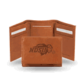 North Dakota State Embossed Leather Trifold Wallet