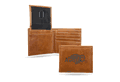 North Dakota State Laser Engraved Brown Billfold Wallet