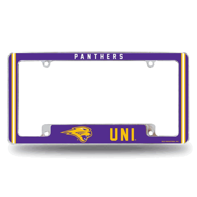 Northern Iowa Panthers Classic Chrome Automotive License Plate Frame