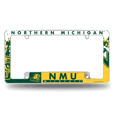 Northern Michigan Wildcats Primary Chrome Auto License Plate Frame