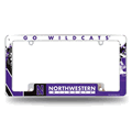Northwestern Wildcats Primary Chrome Automotive License Plate Frame