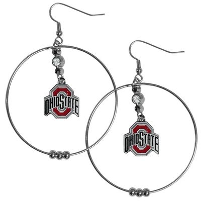Ohio St. Buckeyes 2 Inch Hoop Earrings