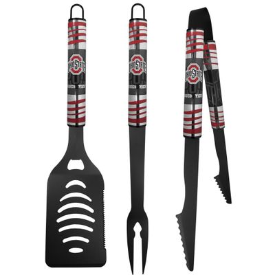 Ohio St. Buckeyes 3 pc Black Tailgater BBQ Set