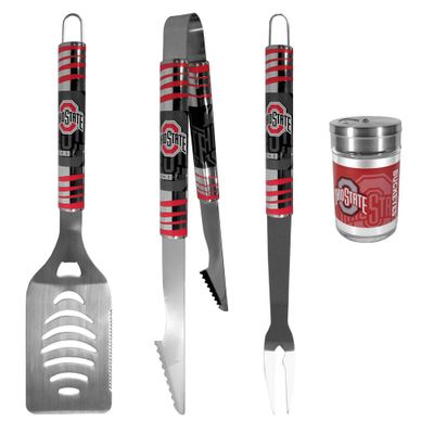 Ohio St. Buckeyes 3 Piece BBQ Set with Seasoning Shaker
