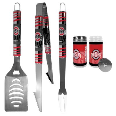 Ohio St. Buckeyes 3 Piece Tailgate BBQ Set with Salt and Pepper Shakers