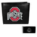 Ohio St. Buckeyes Bi-fold Wallet & Black Money Clip Ohio St. Buckeyes Bi-fold Wallet & Black Money Clip