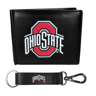 Ohio St. Buckeyes Bi-fold Wallet & Strap Key Chain