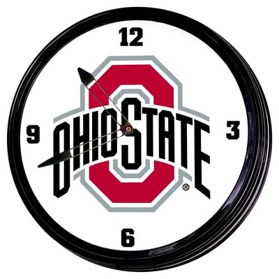 Ohio State Buckeyes 19" LED Team Spirit Clock-Primary Logo