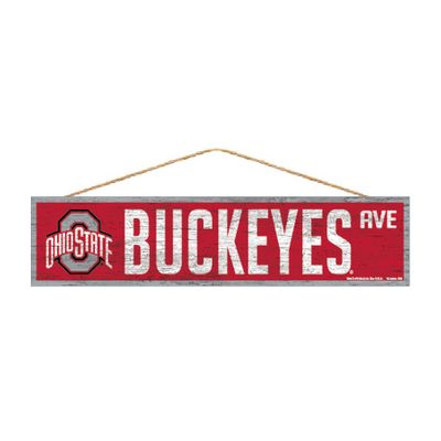 Ohio State Buckeyes "Avenue" Wood Sign