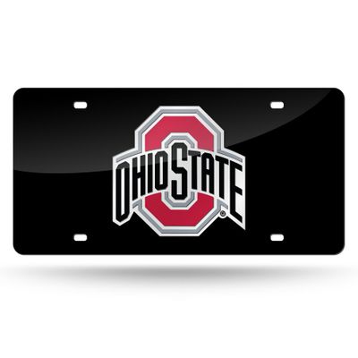 Ohio State Buckeyes Laser Cut Black License Plate
