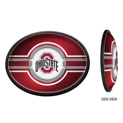Ohio State Buckeyes Slimline LED Team Spirit Wall Sign-Oval-Primary Logo on Red