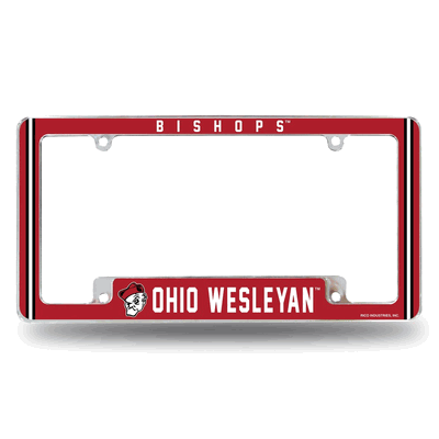 Ohio Wesleyan�Battlin' Bishops Chrome Automotive License Plate Frame