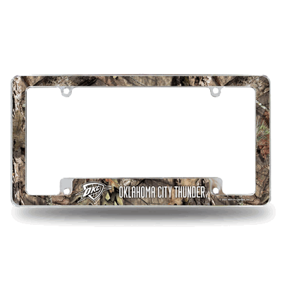 Oklahoma City Thunder Mossy Oak Chrome Automotive License Plate Frame