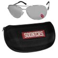 Oklahoma Sooners Aviator Sunglasses and Zippered Carrying Case Oklahoma Sooners Aviator Sunglasses and Zippered Carrying Case