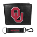 Oklahoma Sooners Bi-fold Wallet & Strap Key Chain Oklahoma Sooners Bi-fold Wallet & Strap Key Chain
