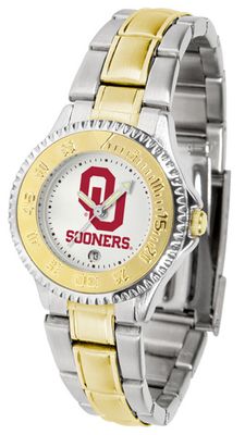Oklahoma Sooners Competitor Ladies Two-Tone Watch