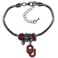 Oklahoma Sooners Euro Bead Bracelet