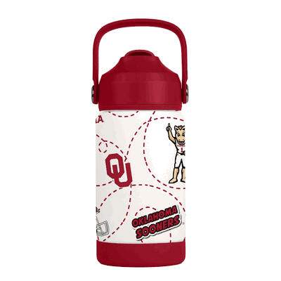 Oklahoma Sooners Kids 12oz Stainless Steel Mascot Bottle