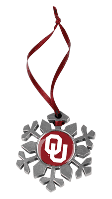 Oklahoma Sooners Snow Flake Ornament