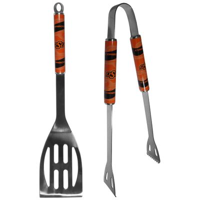Oklahoma St. Cowboys 2 pc Steel BBQ Tool Set
