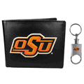 Oklahoma St. Cowboys Bi-fold Wallet & Valet Key Chain