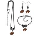 Oklahoma St. Cowboys Euro Bead Jewelry 3 piece Set Oklahoma St. Cowboys Euro Bead Jewelry 3 piece Set