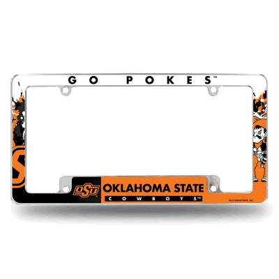 Oklahoma State Cowboys Primary Chrome Automotive License Plate Frame