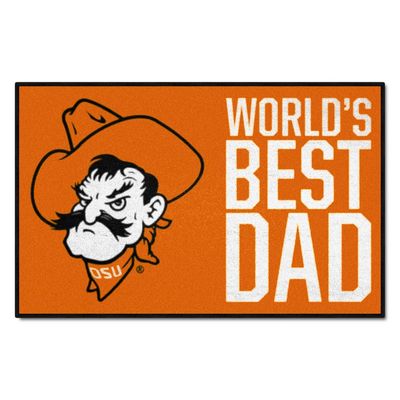 Oklahoma State Cowboys World's Best Dad Starter Mat Accent Rug - 19in. x 30in.