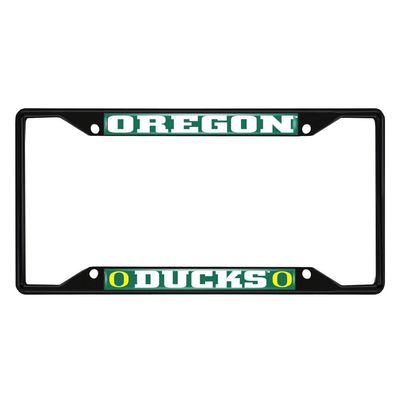 Oregon Ducks Metal License Plate Frame Black Finish