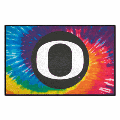 Oregon Ducks Tie Dye Starter Mat Accent Rug