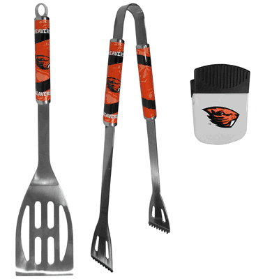 Oregon St. Beavers 2 pc BBQ Set and Chip Clip