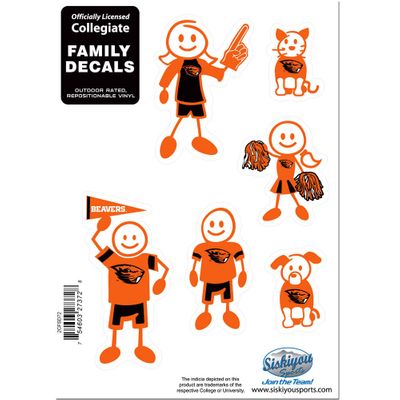Oregon St. Beavers Family Decal Set - Small