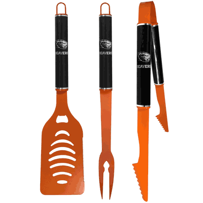 Oregon State Beavers 3 pc Color and Black BBQ Set