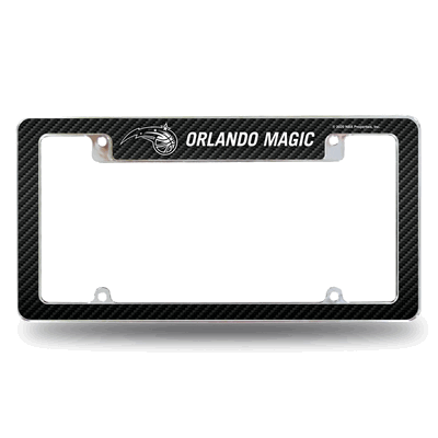 Orlando Magic Black 12"x 6" Chrome Auto License Plate Frame