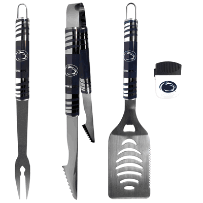 Penn St. Nittany Lions 3 pc BBQ Set and Chip Clip