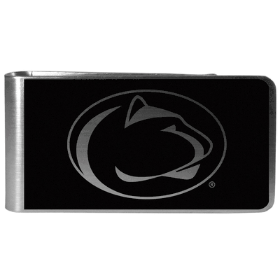 Penn St. Nittany Lions Black and Steel Money Clip