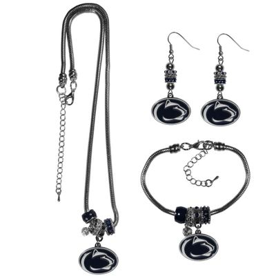 Penn St. Nittany Lions Euro Bead Jewelry 3 piece Set