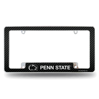 Penn State Nittany Lions - PSU Black Chrome Auto License Plate Frame