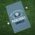 Personalized Dink Responsibly Pickleball Towel