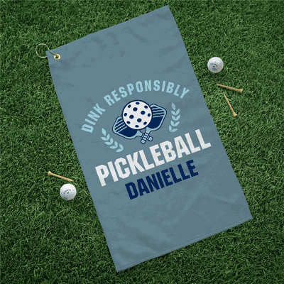 Personalized Dink Responsibly Pickleball Towel