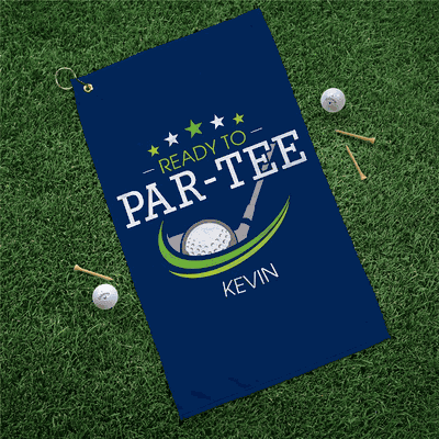 Personalized Ready to Par-Tee Golf Towel