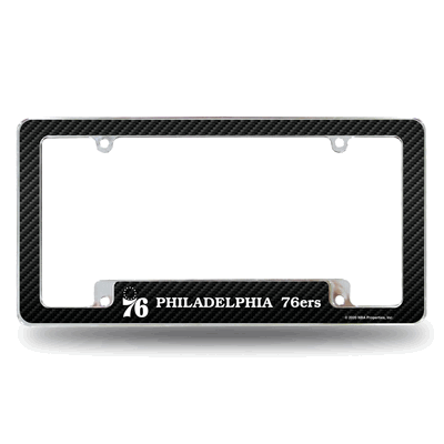 Philadelphia 76ers Black Chrome Automotive License Plate Frame